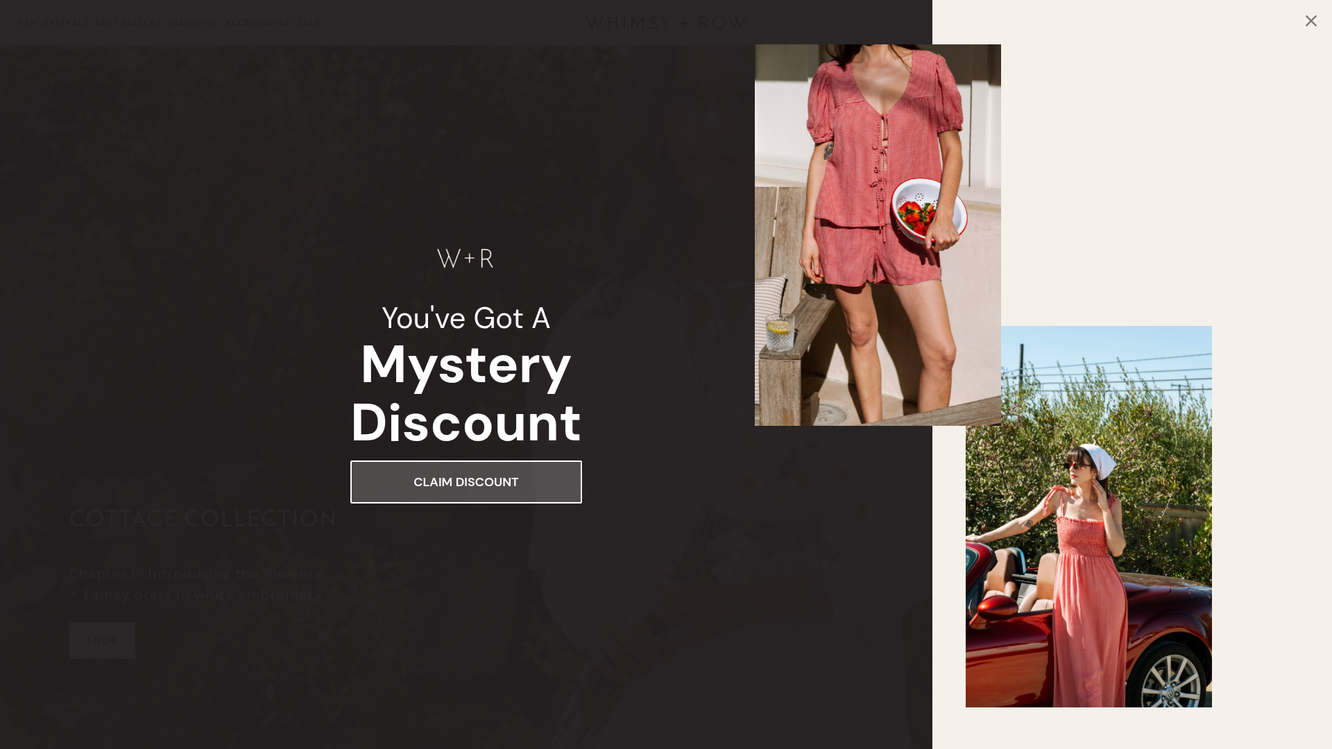 Whimsy and Row sustainable fashion Shopify storefront